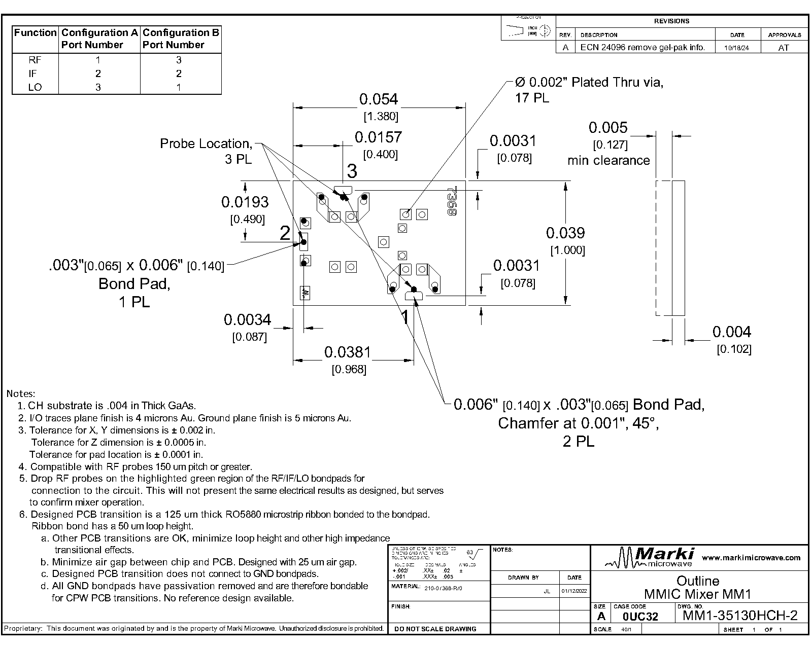 MM1-35130HCH-2_GaAs MMIC Double Balanced mmWave Mixer